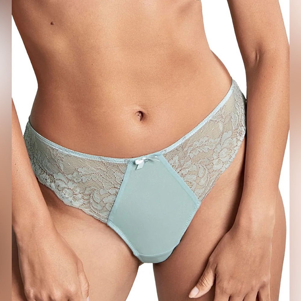 NWT Panache Ana Brazilian 9392 Blue/Ash Rose Panties